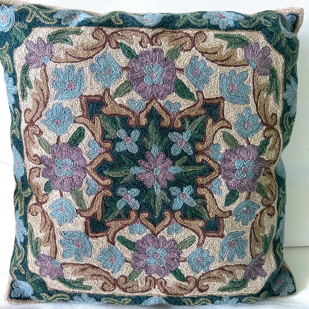 Floral Tapestry Throw Pillow
